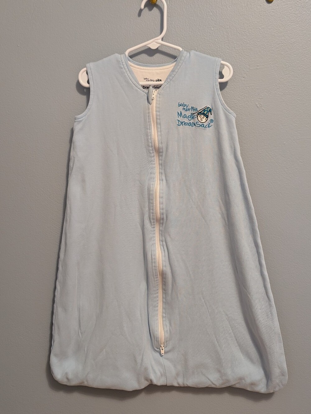 Baby Merlin Magic Light Blue Sleeveless Sleep Sack with Front Zip